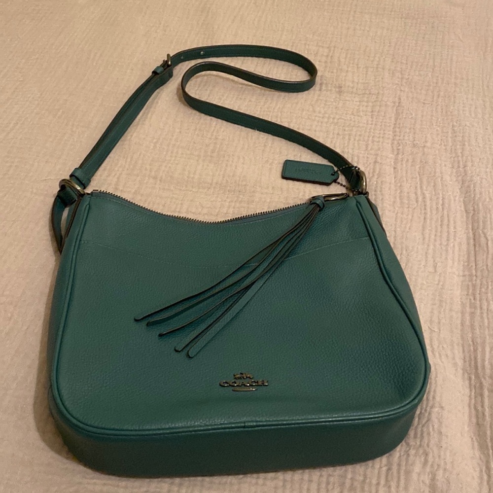 Coach Chaise green polished pebble leather bag . Very good condition - Picture 5 of 14